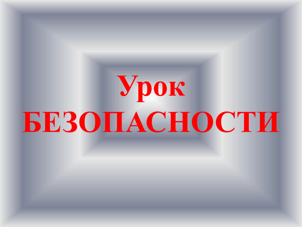 Единый урок безопасности.